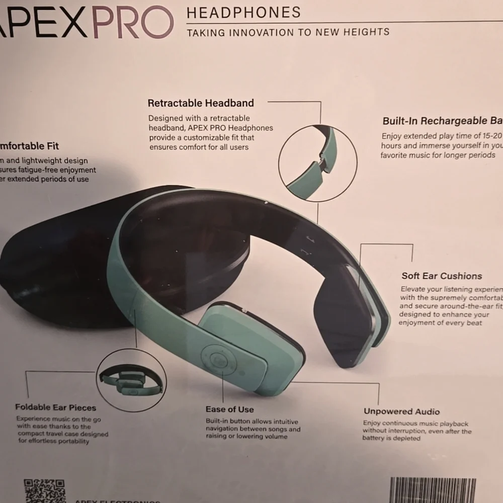 APEX PRO **MINT** WIRELESS Headphones Bluetooth Noise Canceling NEW - SEALED BOX